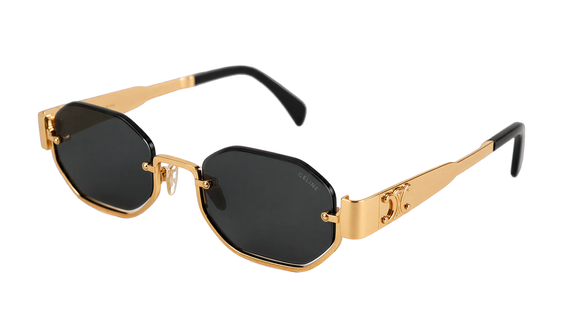 CL42118U Sunglasses Gold / Black Angle view