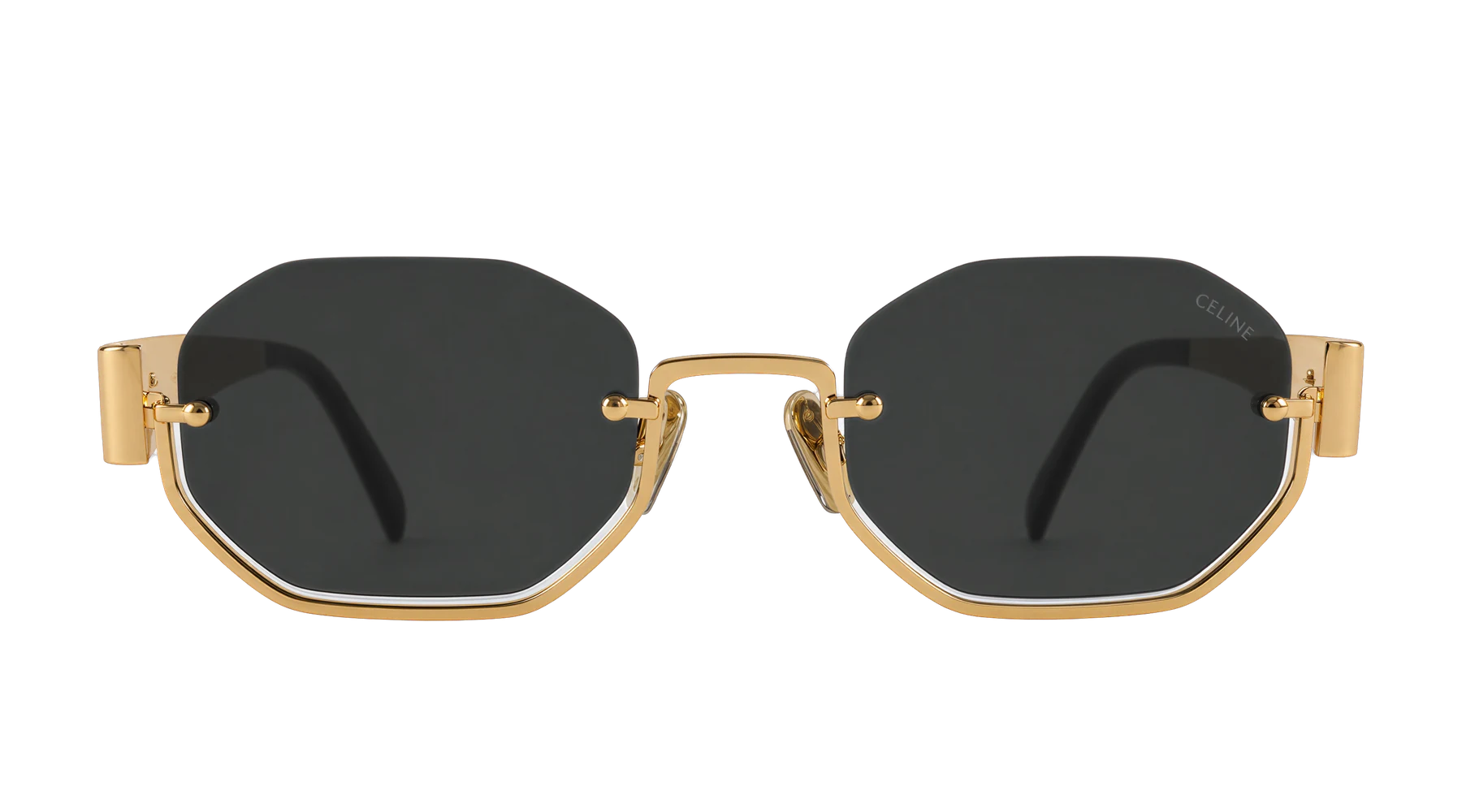 CL42118U Sunglasses Gold / Black front view