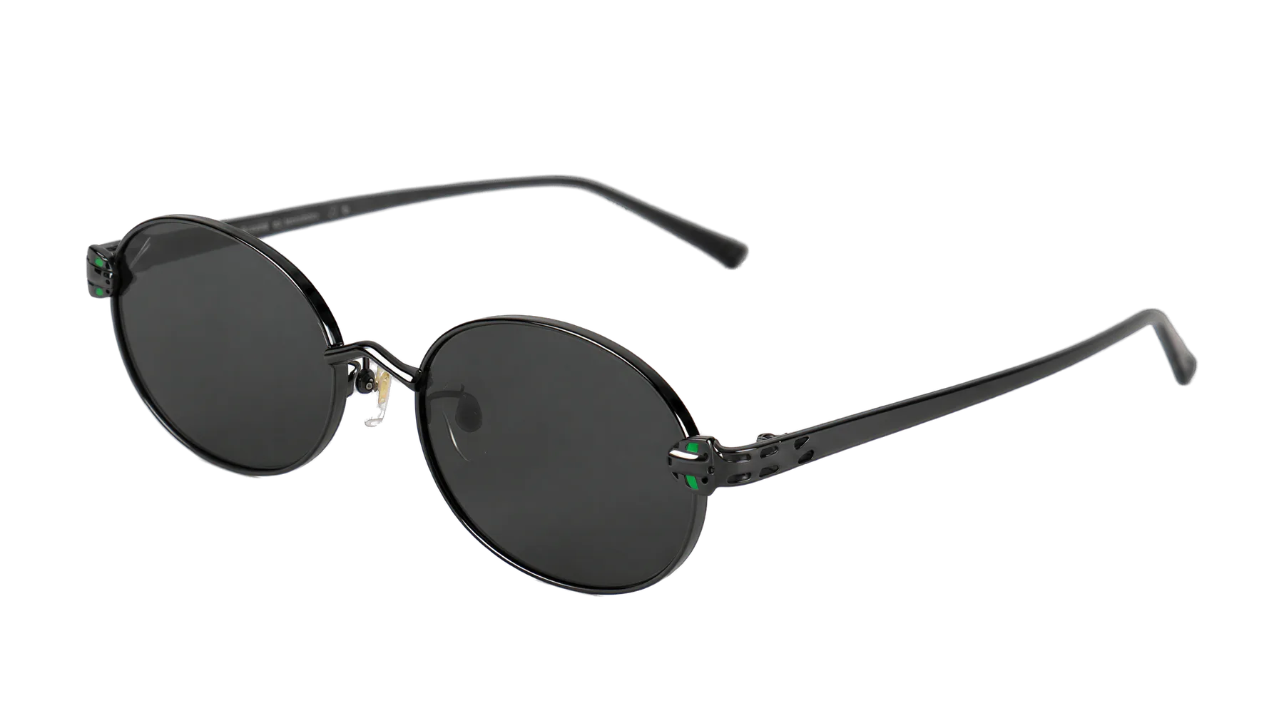 CT0640S Sunglasses Black / Silver / Green Angle view
