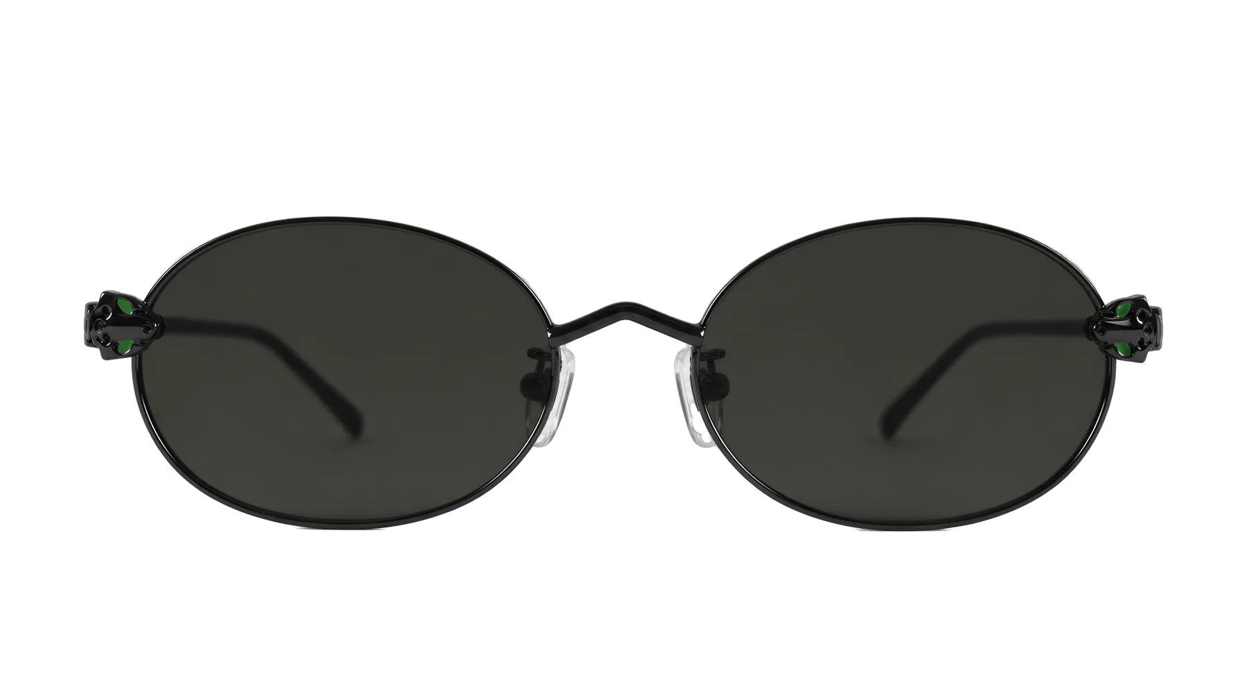 CT0640S Sunglasses Black / Silver / Green front view