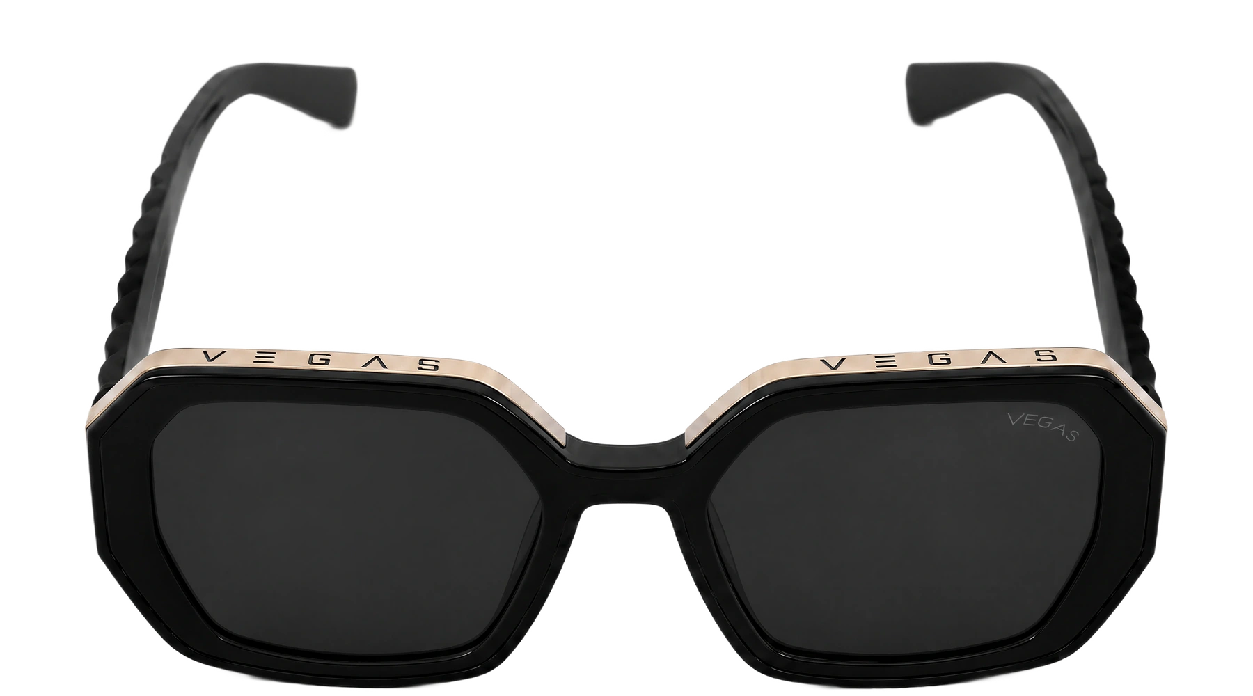 V6001 Sunglasses Black / Smoke Open view