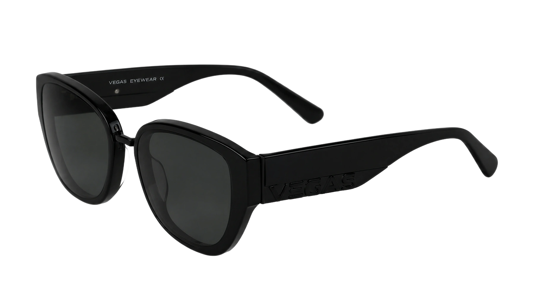 V6002 Sunglasses Black / Smoke Angle view