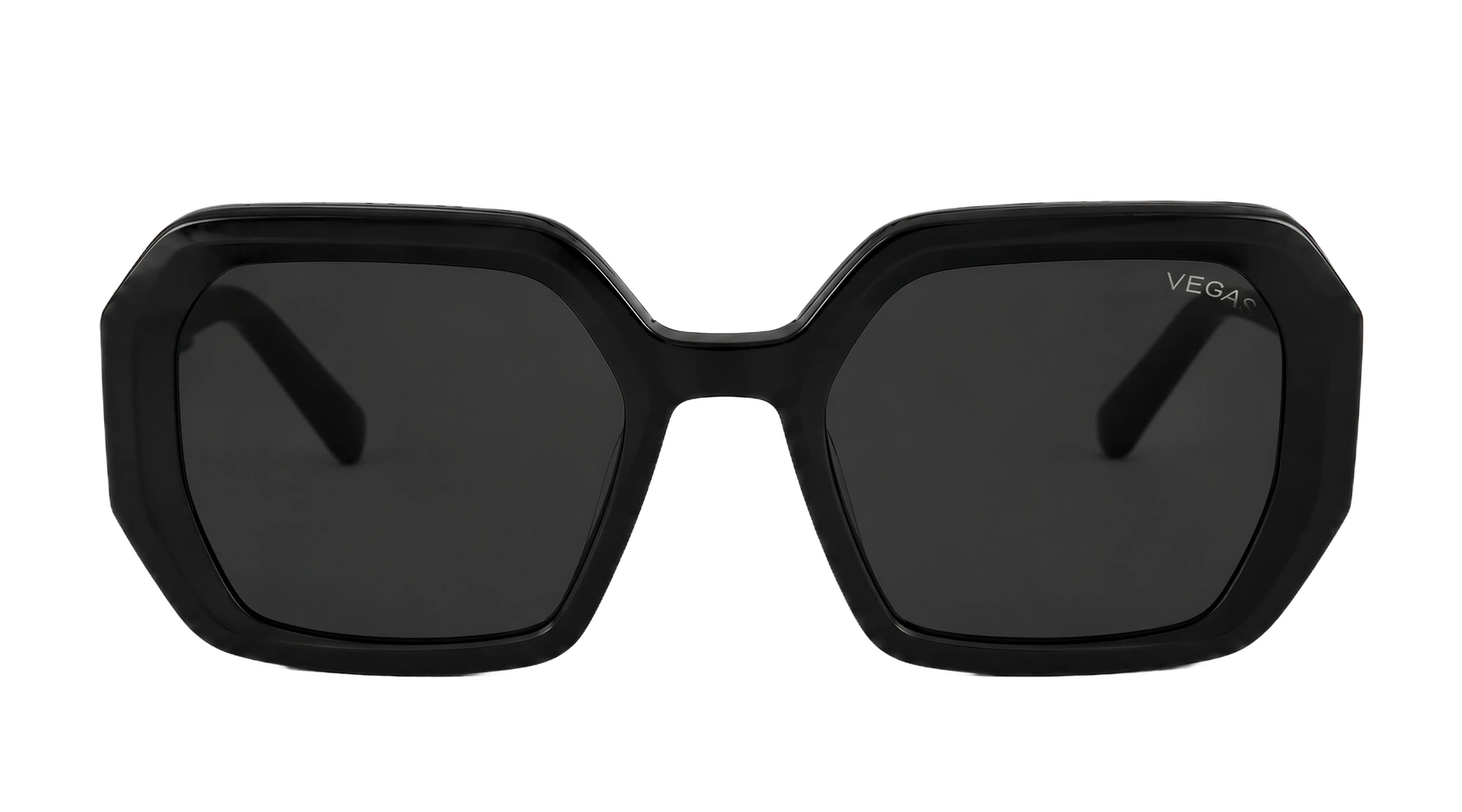 Sunglasses| Vegas V6001 Black / Smoke front view